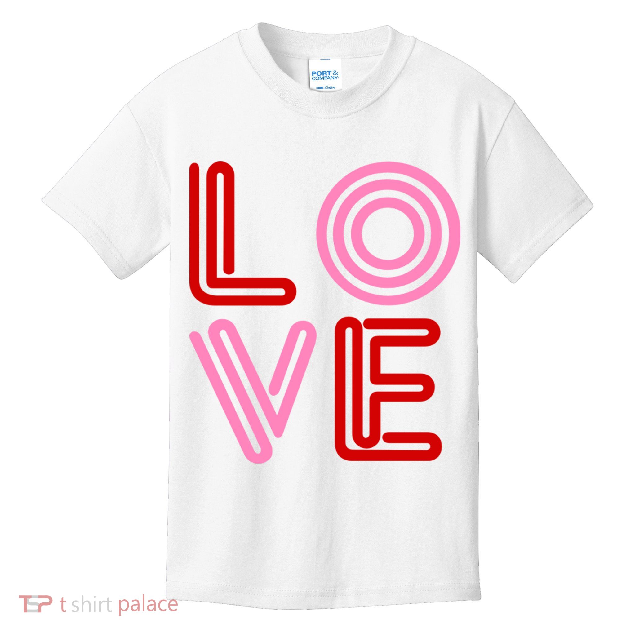 Love Valentines Day Pink And Red Logo Kids T-Shirt