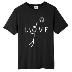 Love Volleyball Drawing Coach Player Tall Fusion ChromaSoft Performance T-Shirt