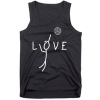 Love Volleyball Drawing Coach Player Tank Top