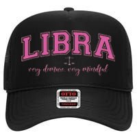 Libra Very Demure Very Mindful Zodiac Astrology Birthday High Crown Mesh Back Trucker Hat