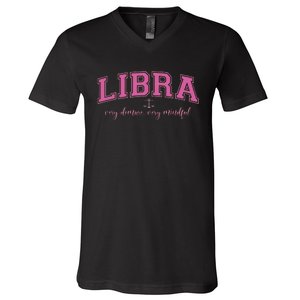 Libra Very Demure Very Mindful Zodiac Astrology Birthday V-Neck T-Shirt