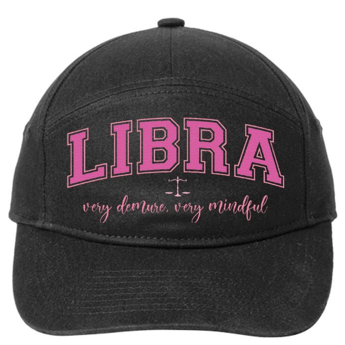 Libra Very Demure Very Mindful Zodiac Astrology Birthday 7-Panel Snapback Hat