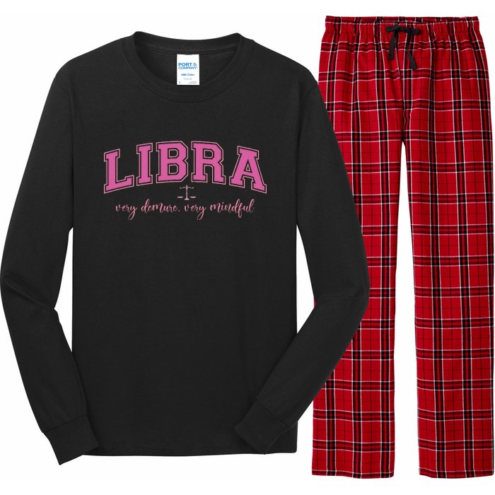 Libra Very Demure Very Mindful Zodiac Astrology Birthday Long Sleeve Pajama Set