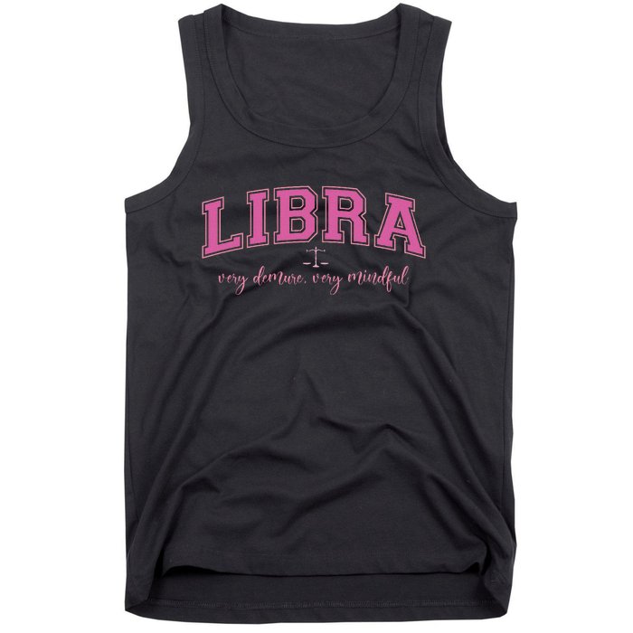 Libra Very Demure Very Mindful Zodiac Astrology Birthday Tank Top