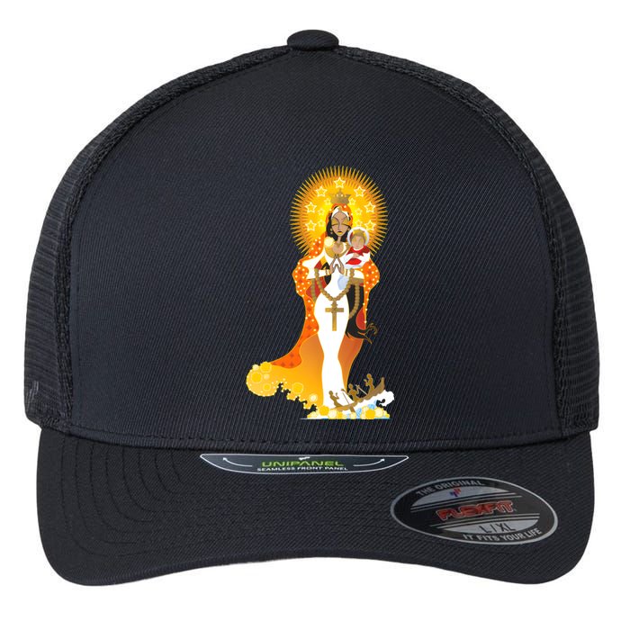 La Virgen De La Caridad Del Cobre Flexfit Unipanel Trucker Cap