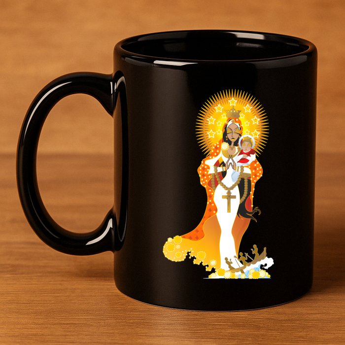 La Virgen De La Caridad Del Cobre 11oz C Handle Ceramic Mug