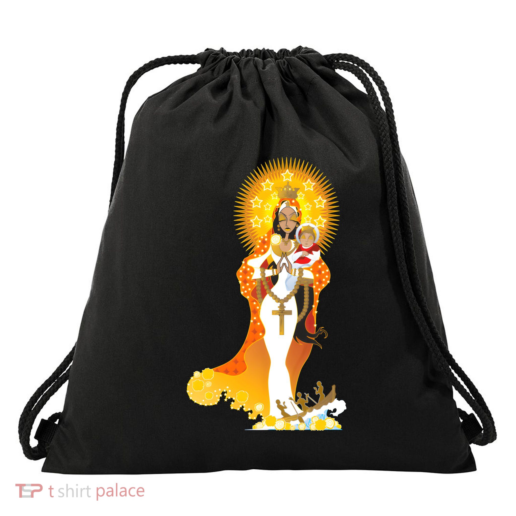 La Virgen De La Caridad Del Cobre Drawstring Bag