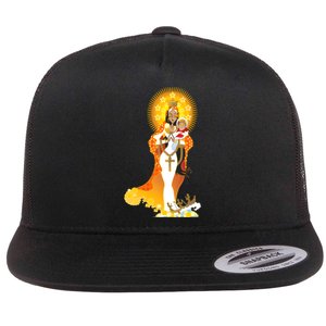 La Virgen De La Caridad Del Cobre Flat Bill Trucker Hat