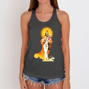 La Virgen De La Caridad Del Cobre Women's Knotted Racerback Tank