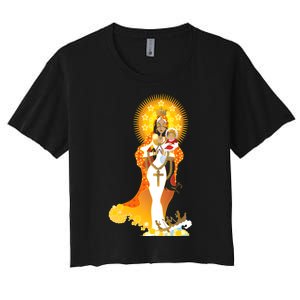 La Virgen De La Caridad Del Cobre Women's Crop Top Tee