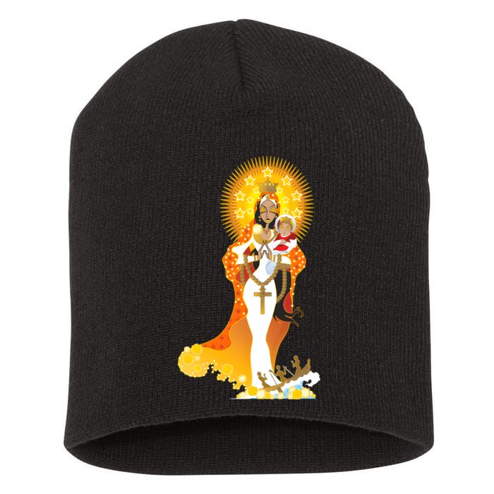 La Virgen De La Caridad Del Cobre Short Acrylic Beanie