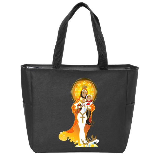 La Virgen De La Caridad Del Cobre Zip Tote Bag