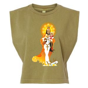 La Virgen De La Caridad Del Cobre Garment-Dyed Women's Muscle Tee