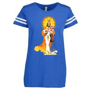 La Virgen De La Caridad Del Cobre Enza Ladies Jersey Football T-Shirt