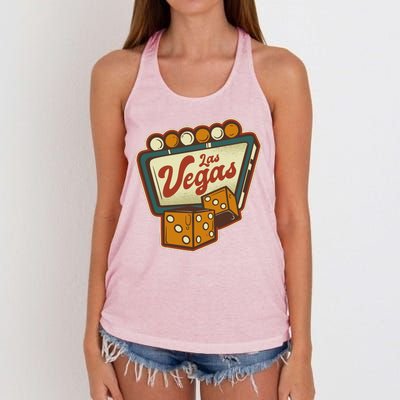 Las Vegas Dice Women's Knotted Racerback Tank