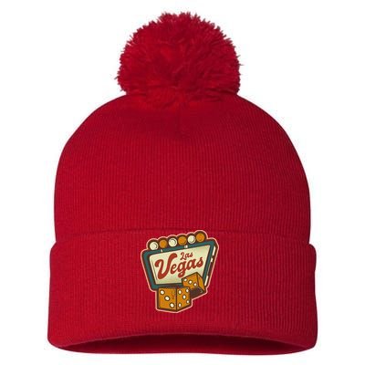 Las Vegas Dice Pom Pom 12in Knit Beanie