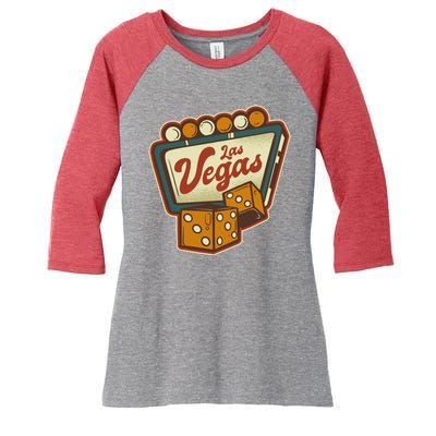 Las Vegas Dice Women's Tri-Blend 3/4-Sleeve Raglan Shirt