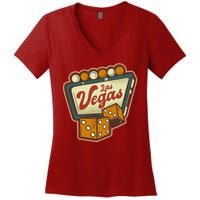 Las Vegas Dice Women's V-Neck T-Shirt