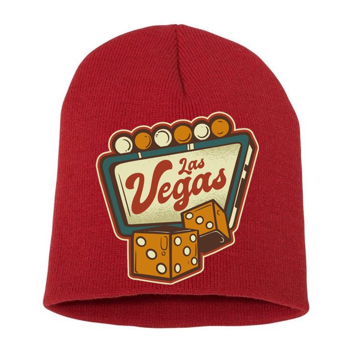 Las Vegas Dice Short Acrylic Beanie