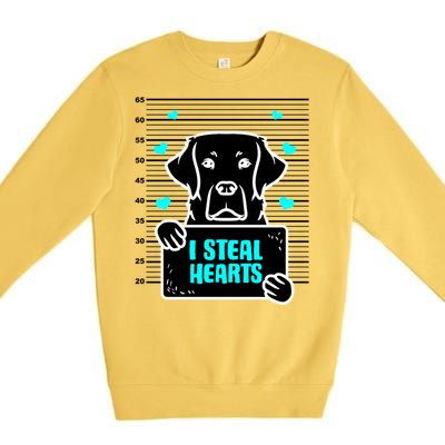 Labrador Valentine's Day Dog Lover Labrador Retriever Gift Premium Crewneck Sweatshirt