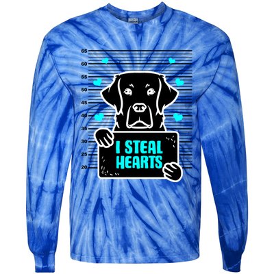 Labrador Valentine's Day Dog Lover Labrador Retriever Gift Tie-Dye Long Sleeve Shirt