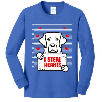 Labrador Valentine's Day Dog Lover Labrador Retriever Gift Kids Long Sleeve Shirt