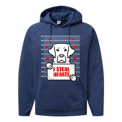 Labrador Valentine's Day Dog Lover Labrador Retriever Gift Performance Fleece Hoodie