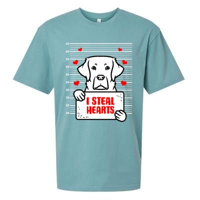 Labrador Valentine's Day Dog Lover Labrador Retriever Gift Sueded Cloud Jersey T-Shirt