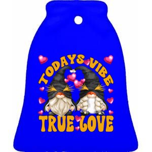 Love Valentines Day Gnomes For Couples In Penguin Costume Gift Ceramic Bell Ornament