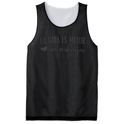 La Vida Es Mejor Con Mis Hijos Mesh Reversible Basketball Jersey Tank