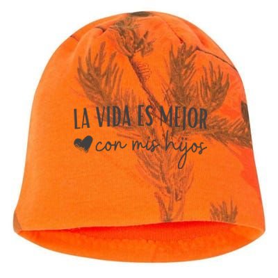 La Vida Es Mejor Con Mis Hijos Kati - Camo Knit Beanie