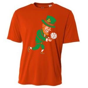 Leprechaun Volleyball Funny St Patricks Day Sport Lover Gift Cute Gift Cooling Performance Crew T-Shirt