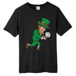 Leprechaun Volleyball Funny St Patricks Day Sport Lover Gift Cute Gift Tall Fusion ChromaSoft Performance T-Shirt