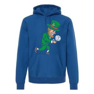 Leprechaun Volleyball Funny St Patricks Day Sport Lover Gift Cute Gift Premium Hoodie