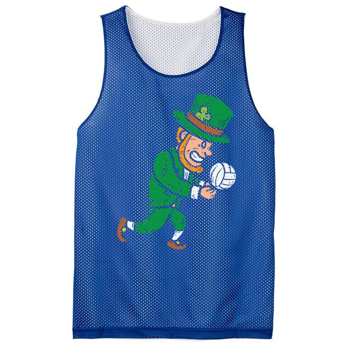 Leprechaun Volleyball Funny St Patricks Day Sport Lover Gift Cute Gift Mesh Reversible Basketball Jersey Tank