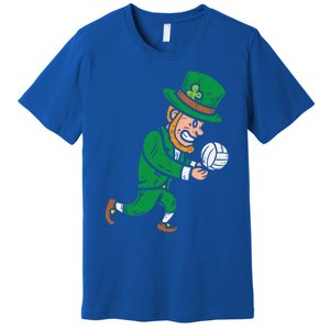 Leprechaun Volleyball Funny St Patricks Day Sport Lover Gift Cute Gift Premium T-Shirt