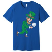 Leprechaun Volleyball Funny St Patricks Day Sport Lover Gift Cute Gift Premium T-Shirt