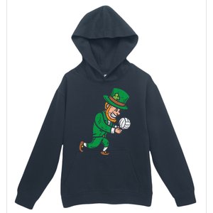 Leprechaun Volleyball Funny St Patricks Day Sport Lover Gift Cute Gift Urban Pullover Hoodie