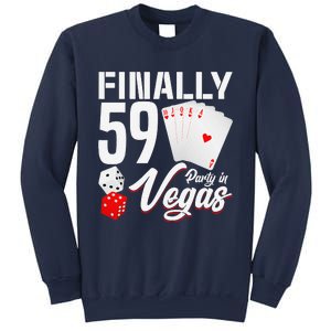 Las Vegas Finally 59th Birthday Party In Vegas Bday Squad Sweatshirt