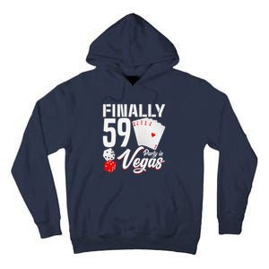 Las Vegas Finally 59th Birthday Party In Vegas Bday Squad Tall Hoodie