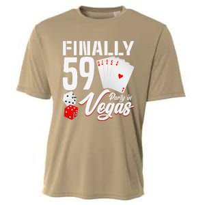 Las Vegas Finally 59th Birthday Party In Vegas Bday Squad Cooling Performance Crew T-Shirt