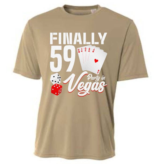 Las Vegas Finally 59th Birthday Party In Vegas Bday Squad Cooling Performance Crew T-Shirt