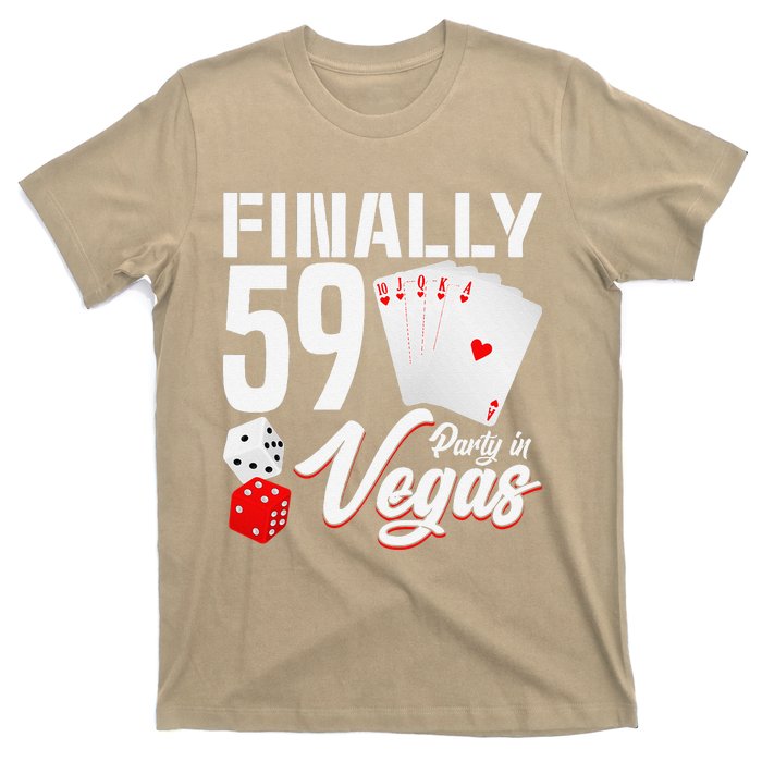 Las Vegas Finally 59th Birthday Party In Vegas Bday Squad T-Shirt