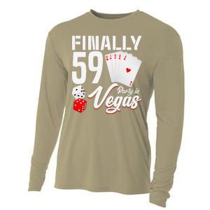 Las Vegas Finally 59th Birthday Party In Vegas Bday Squad Cooling Performance Long Sleeve Crew