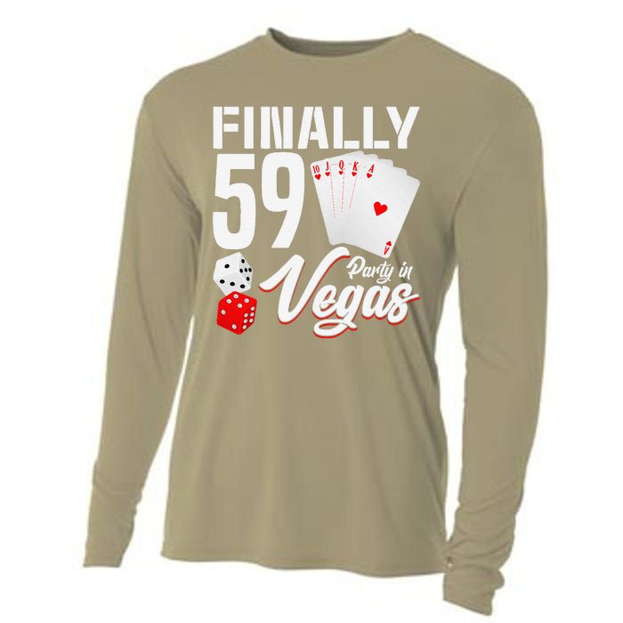 Las Vegas Finally 59th Birthday Party In Vegas Bday Squad Cooling Performance Long Sleeve Crew