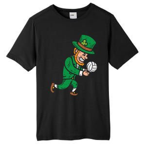 Leprechaun Volleyball Funny St Patricks Day Sport Lover Gift Tall Fusion ChromaSoft Performance T-Shirt