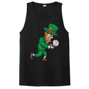 Leprechaun Volleyball Funny St Patricks Day Sport Lover Gift PosiCharge Competitor Tank