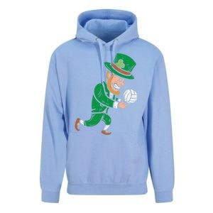 Leprechaun Volleyball Funny St Patricks Day Sport Lover Gift Unisex Surf Hoodie