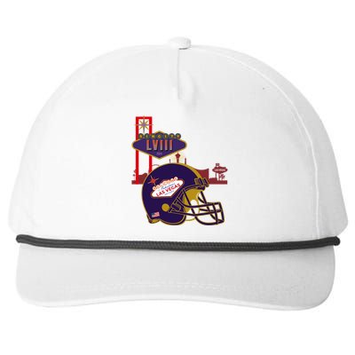 Las Vegas Football Party 2024 Football Snapback Five-Panel Rope Hat