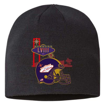 Las Vegas Football Party 2024 Football Sustainable Beanie
